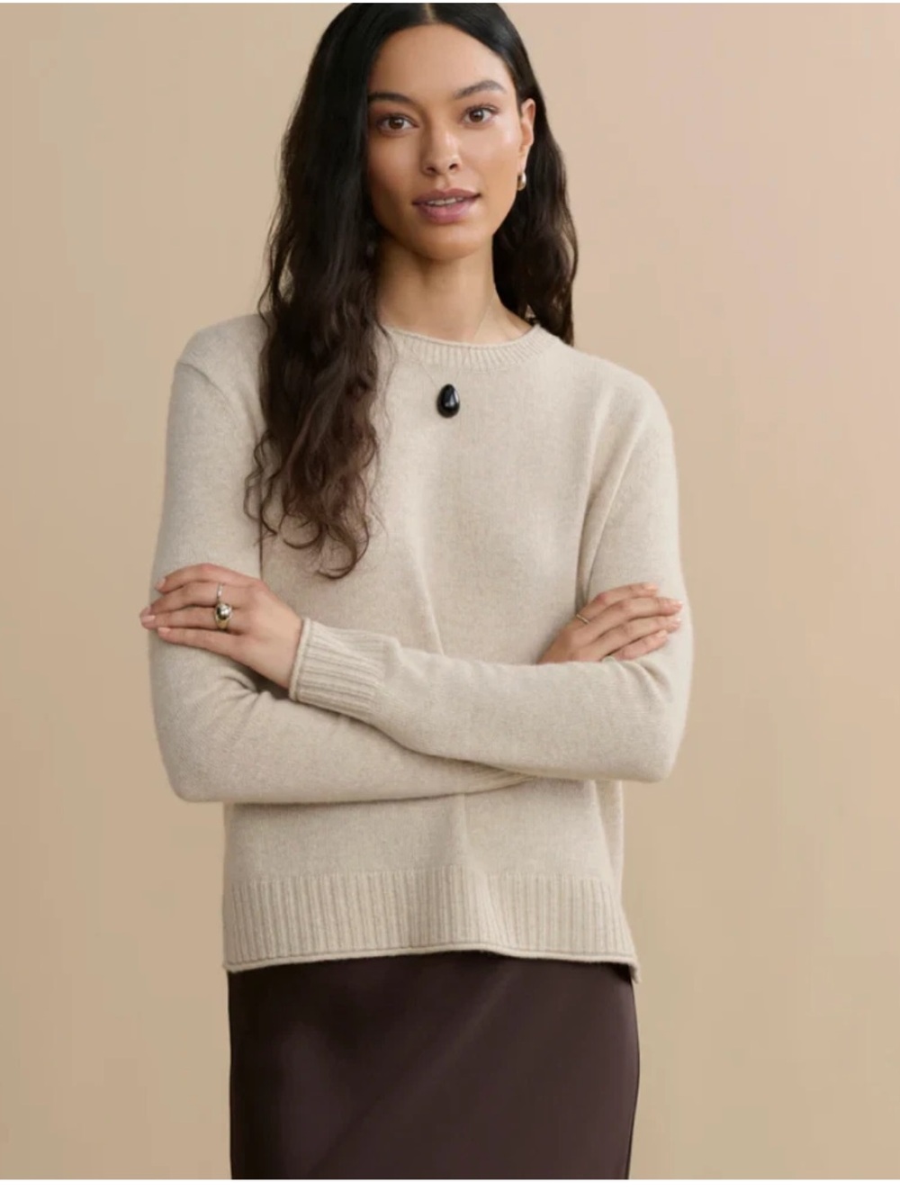 Jenni Kayne Everyday Wool Cashmere Blend Sweater in Oatmeal - XL